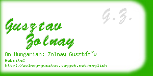 gusztav zolnay business card